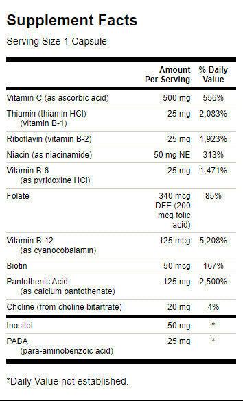 Super napětí vitamin B -komplex s vitamínem C - 240 tobolek