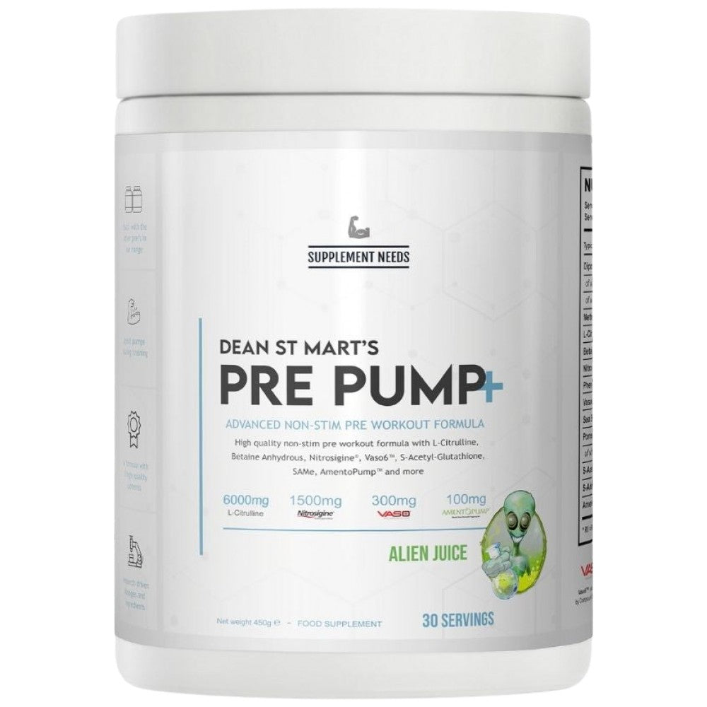 Pre pump+ | Advanced Non-Stim Pre-Workout-450 grams