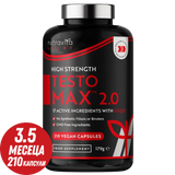 TESTOMAX™ 2.0 /210 capsules, 105 dagen/ met Ashwagandha KSM 66®, CoQ10 &amp; Maca-wortel <tc>Nutravita</tc>