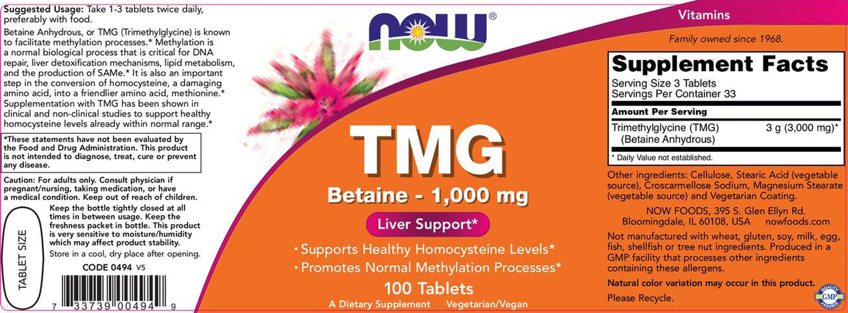 TMG 1000 mg - 100 Pëllen