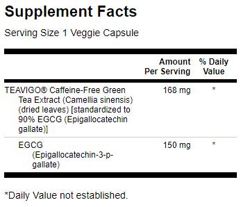 Teavigo Green Tea Extract 90% EGCG 30 capsules