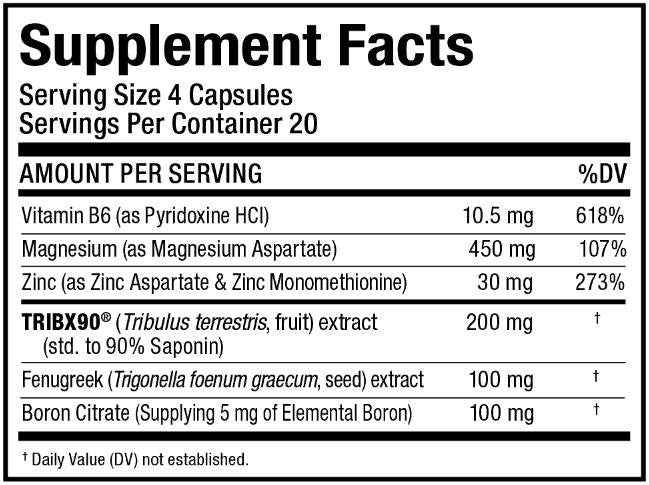 TestoFX Sport | with TribX90 + Fenugreek - 80 capsules