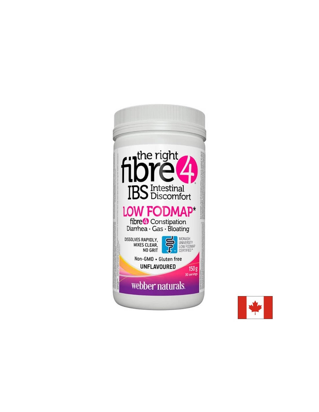 Dietary soluble fibers - The right Fiber 4 IBS Intestinal Discomfort, 150 g powder
