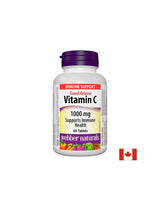 Time Release Vitamin C - Vitamin C 1000 mg, 60 tablets with extended release Webber Naturals