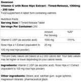 Timed-Release Vitamin C 1000 mg | With Rose Hips 250 Bottles