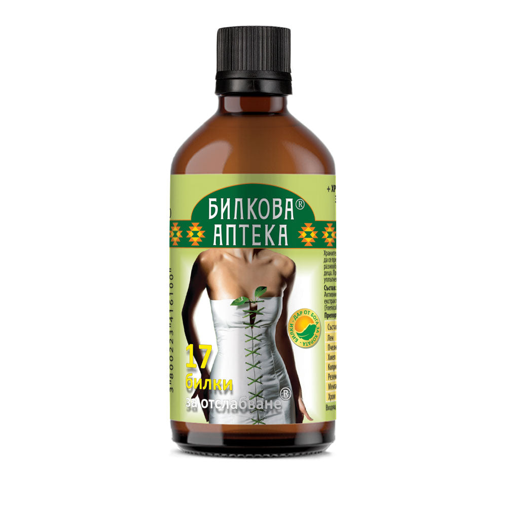 Tinktura 17 bylin pro hubnutí - 100 ml