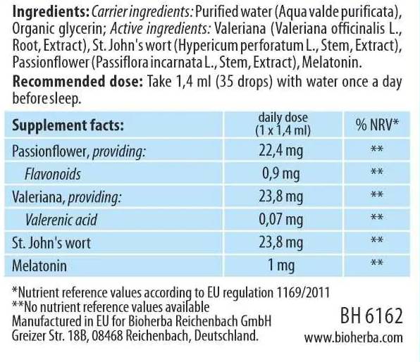Tincture Sweet Dream - 100 ml - Nutra Best Europe