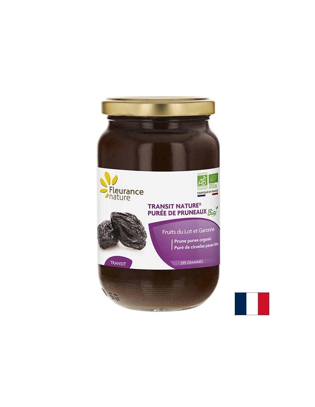 Prune puree Transit Nature - Organic, 295 g Fleurance Nature