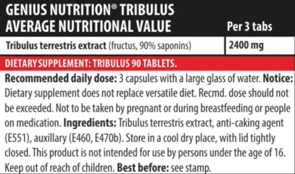 Tribulus - 90 tabletas