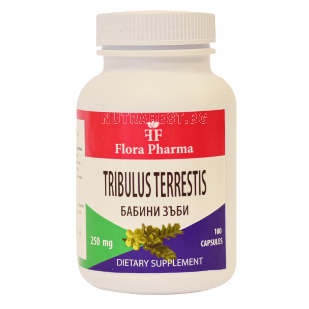 Tribulus terrestris 750 mg (dentes da avó) / 100 cápsulas, 33 doses / fazenda flora