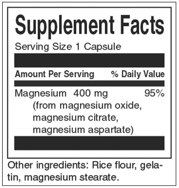 Triple Magnesium Complex 400 mg - 30 tobolek