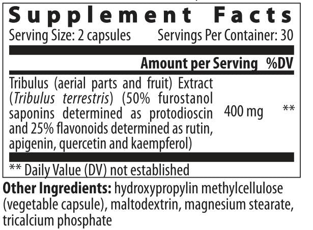 Tristam | Tribulus búlgaro con 50% de furostanol saponinas 200 mg - 60 cápsulas