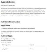 Triptófano 300 mg/vege 90 cápsulas
