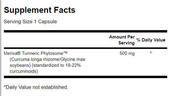 Turmeric Phytosome with Meriva 500 mg - 60 capsules