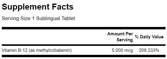 Ultra Vitamin B-12 High Absorption 60 tablets