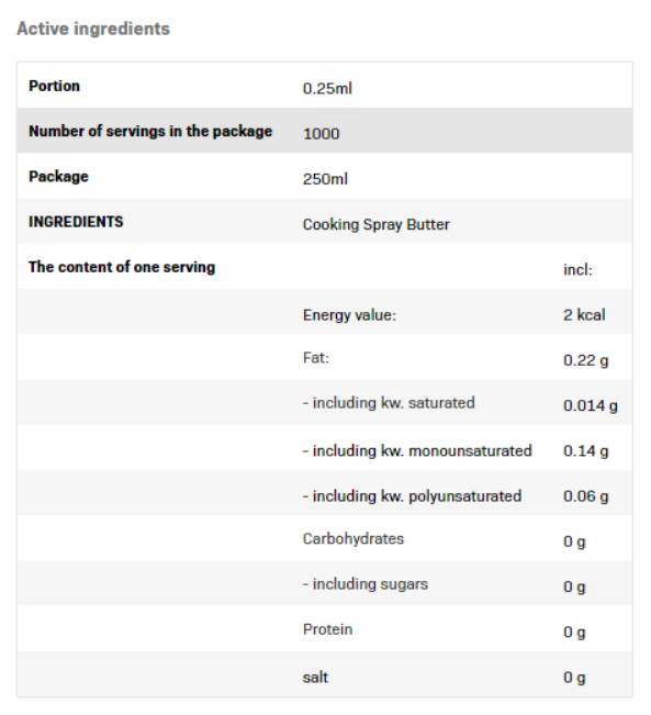 Cooking Spray - Butter Oil - 200 мл