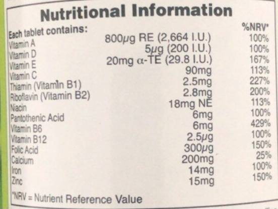 Multivitamínico e Mineral veganos - 60 comprimidos