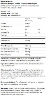 Ultimate Omega 1280 mg + CoQ10 - 60 Gel capsules