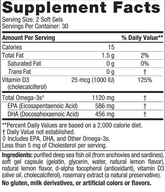 Ultieme Omega 2x mini 1120 mg | Met vitamine D3 - 60 gelcapsules