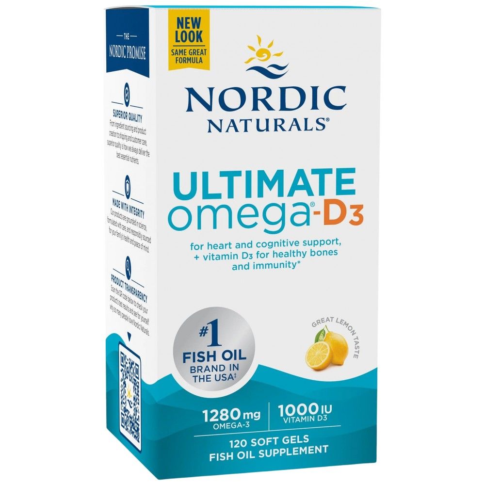 Ultimate Omega -D3 1280 mg - 120 żelowych kapsułek