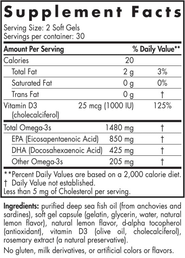 Ultimate Omega -d3 Sport 1480 mg - 60 Gelkomples