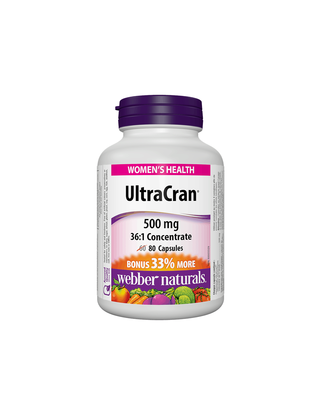 Ultracran® / Cranberry 36: 1 koncentrat 500 mg x 80 kapsułek