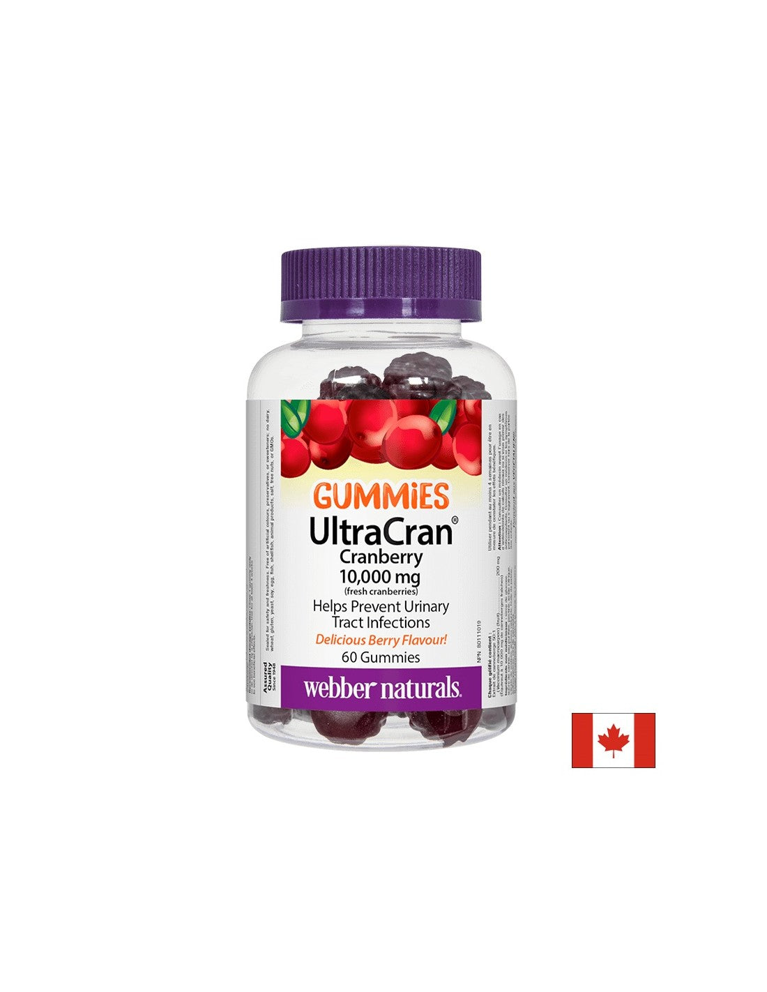 Ultracran Cranberry 10000 mg (świeża żurawina) - dziąsła żurawinowe, 60 galaretki