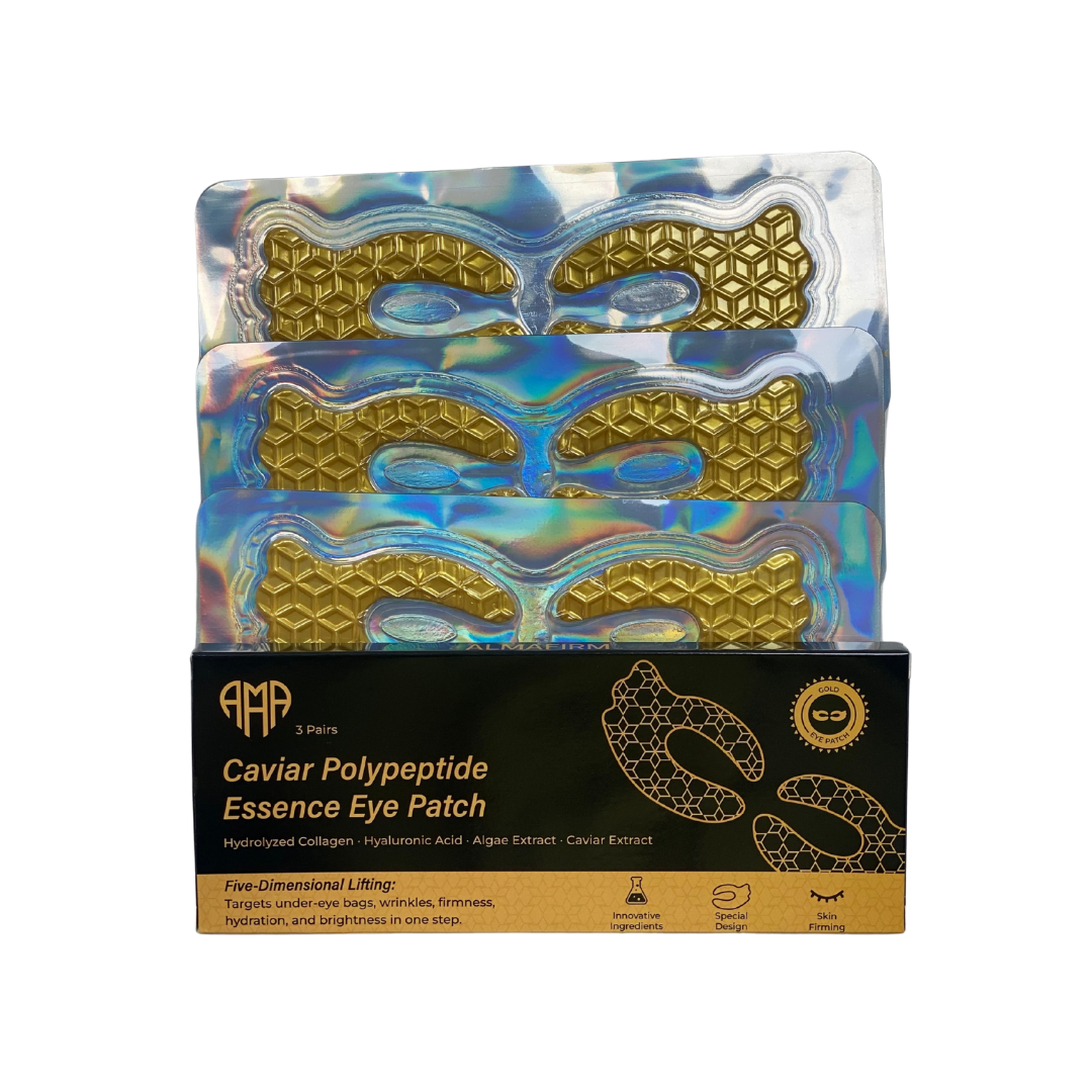 Caviar polipéptido Essence Eye Patch: colágeno intensivo y cuidado de hidratación (3 PC)