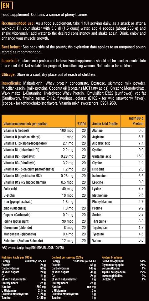 Μαζικός κέρδος μάζας - 3500 γραμμάρια