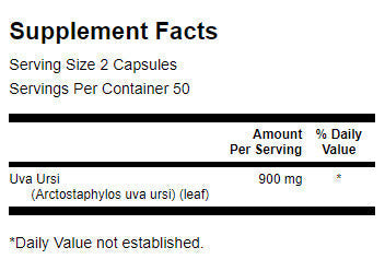 UVA Ursi Leaf 450 mg - 100 kapsułek