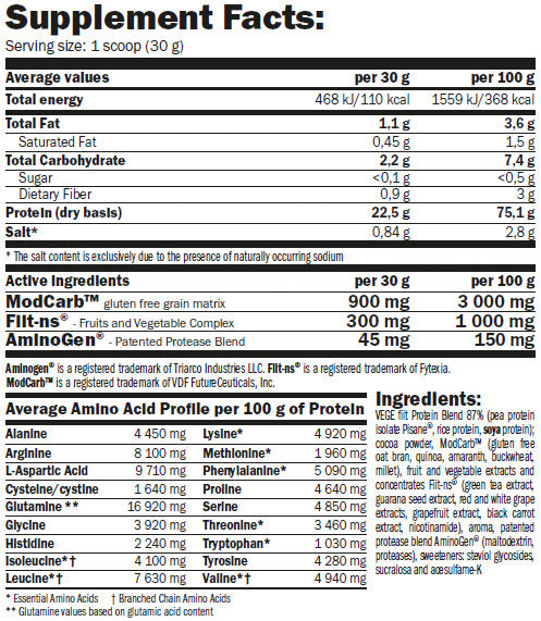 Vegiitis eiwit 0,720 kg