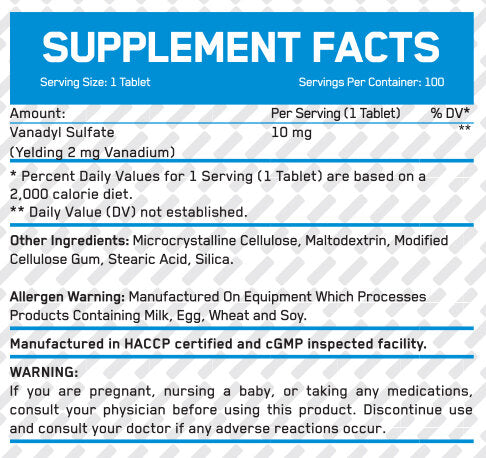 Vanadylsulfát 10mg / 100