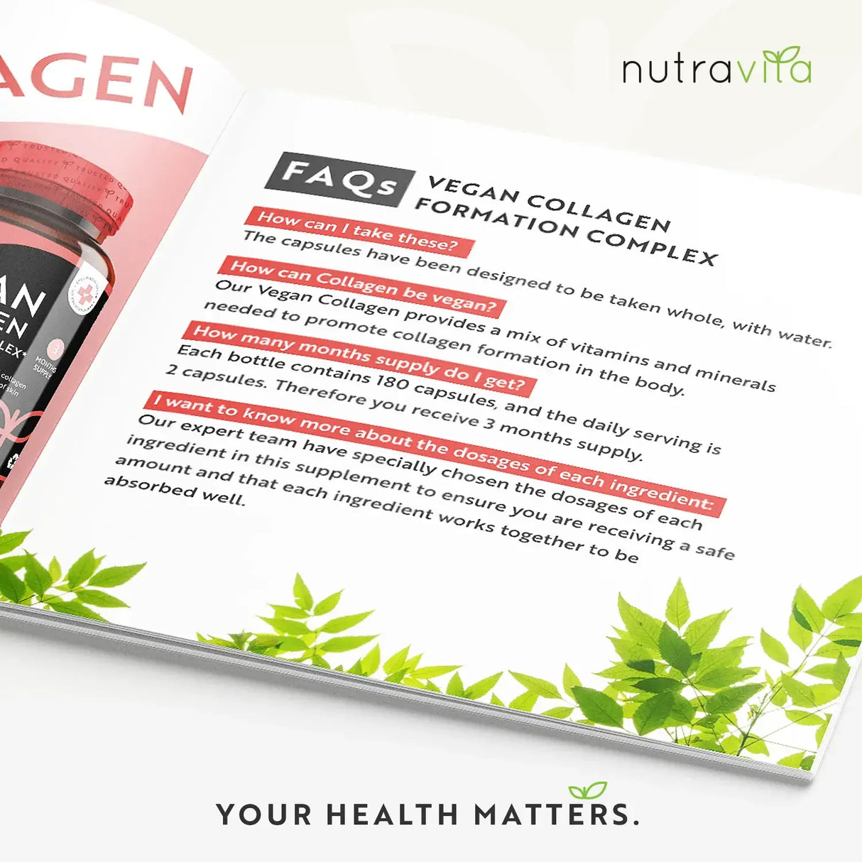 Vegan Collagen Formation Complex 180 Vcaps. Nutravita