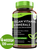 Vegan Essential Multivitamin /120 capsules, 120 days/ Nutravita
