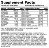 Soporte de vitaminas veganas | Multivitaminas y minerales para veganos 90 cápsulas