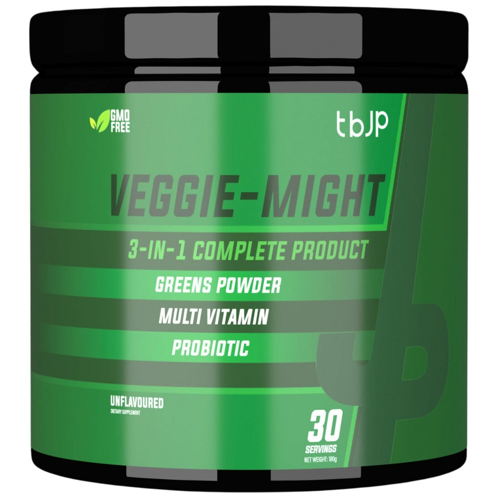 Veggie-Might | 3 v 1 kompletní vzorec ~ Greens & Multi Vitamin & Probiotic - 180 gramů