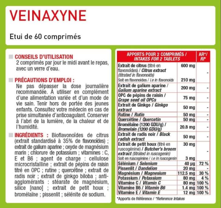 Vinaxyne® | Been Venen Formel - 60 Pëllen