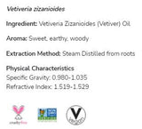 Vetiver Oil | 100% Pure Vetiveria Zizanioides - 10 ml