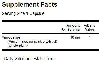 Vinpocetine 10 mg - 90 capsules