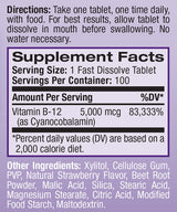 Vitamin B-12 5000mcg Fast Dissolve / 100tabs.