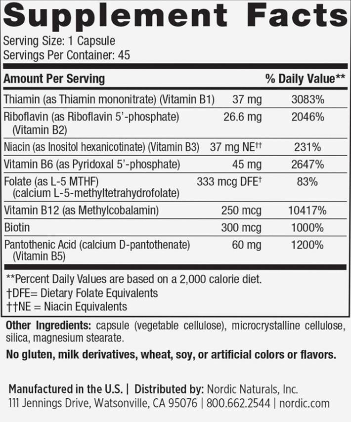 Vitamin B Complex - 45 capsules
