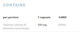 Vitamin B1 100 mg | Thiamin - 60 tobolek