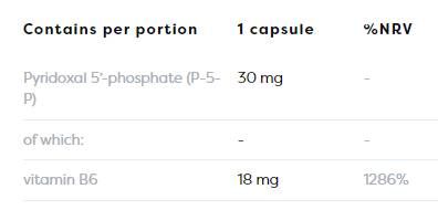 Vitamine B6 | P-5-P 30 mg-60 capsules