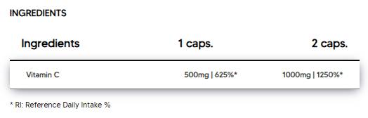 Vitamin c 500 mg | L -ascorbicsäure - 120 Kapselen