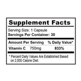 Vitamine C 750 mg / immuunsysteemondersteuning - 30 capsules