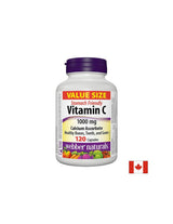 Vitamino C kalcio askorbatas - vitaminas C (kalcio askorbatas) 1000 mg, 120 Webber Naturals kapsulės