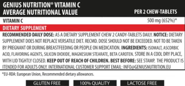 Vitamin C Chewable - 300 Pëllen