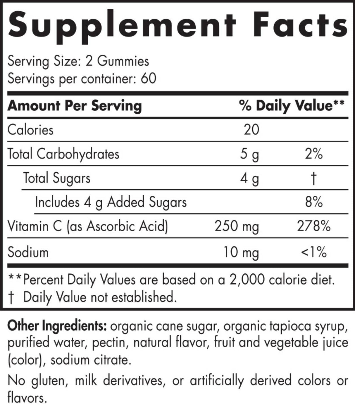 Vitamin C Gummies 250 mg - 120 gummies