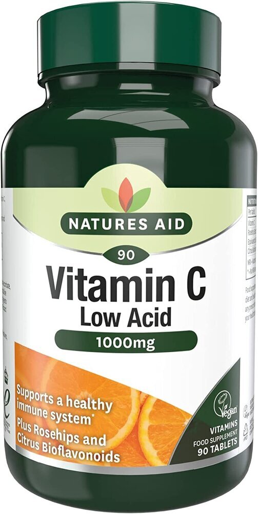 Vitamin C s nízkou kyselostí (vitamín C nízká kyselina) 1000 mg 90 tabletů naturusaid