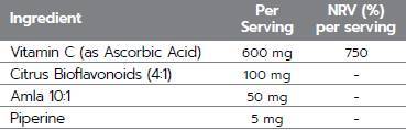 Vitamin C Plus | with Citrus Bioflavonoids, Black Pepper & Amla - 60 Tablets